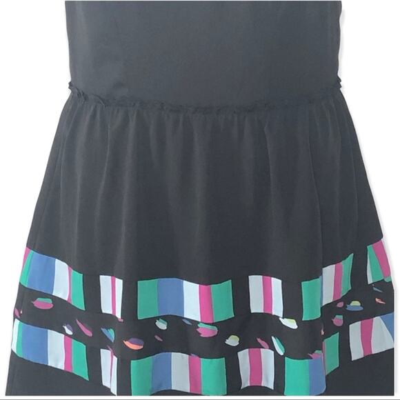 BCBGeneration Little Black Dress Sweetheart Neckline Colorblock Trim Size 10 - Picture 9 of 14